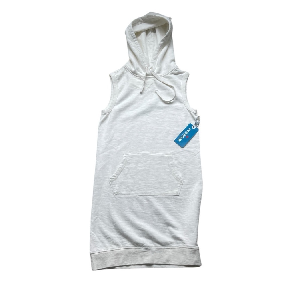 Sporting Life NWT White Sleeveless Sweatshirt Hoodie Dress Size Small NEW